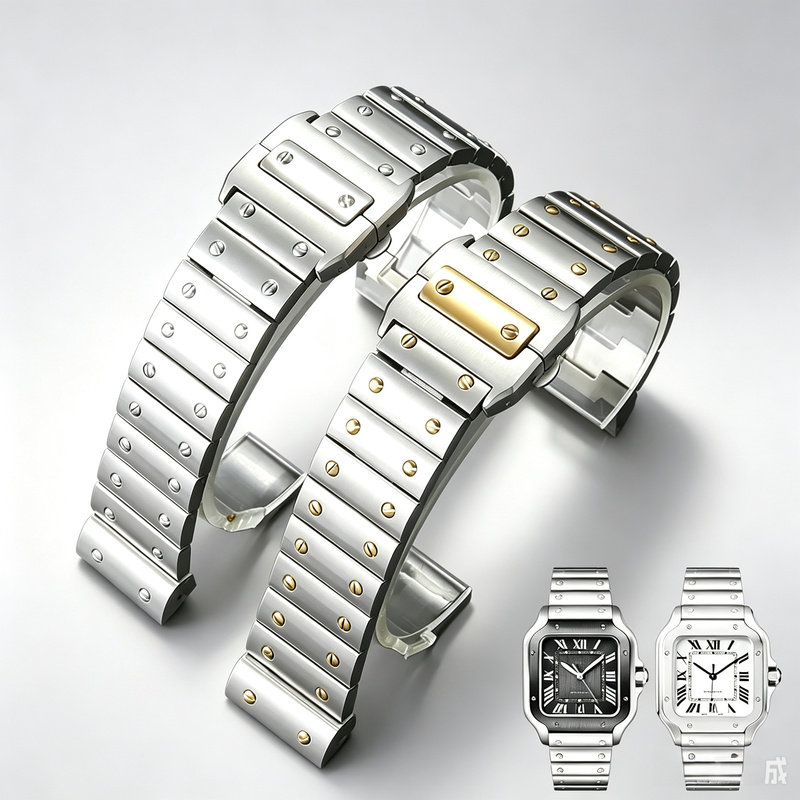 Cartier Watch Santos - Pasek do zegarka ze stali nierdzewnej