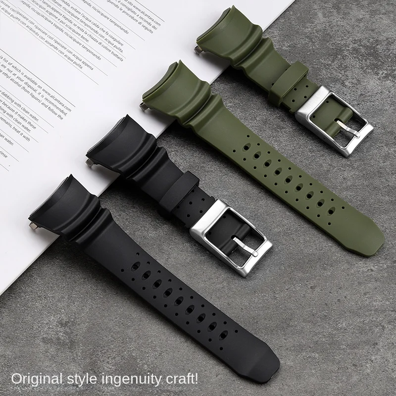 Citizen Watch Promaster - Pasek gumowy z zakrzywionym końcem do