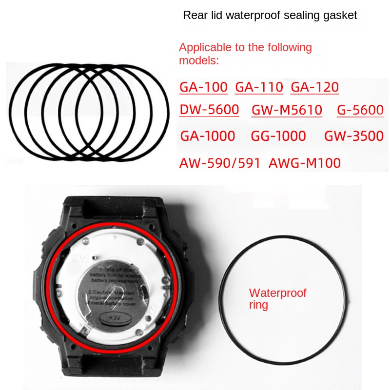 Casio Watch G-Shock Ga-2100 - Tylna pokrywa wodoodporny pierścień do zegarka