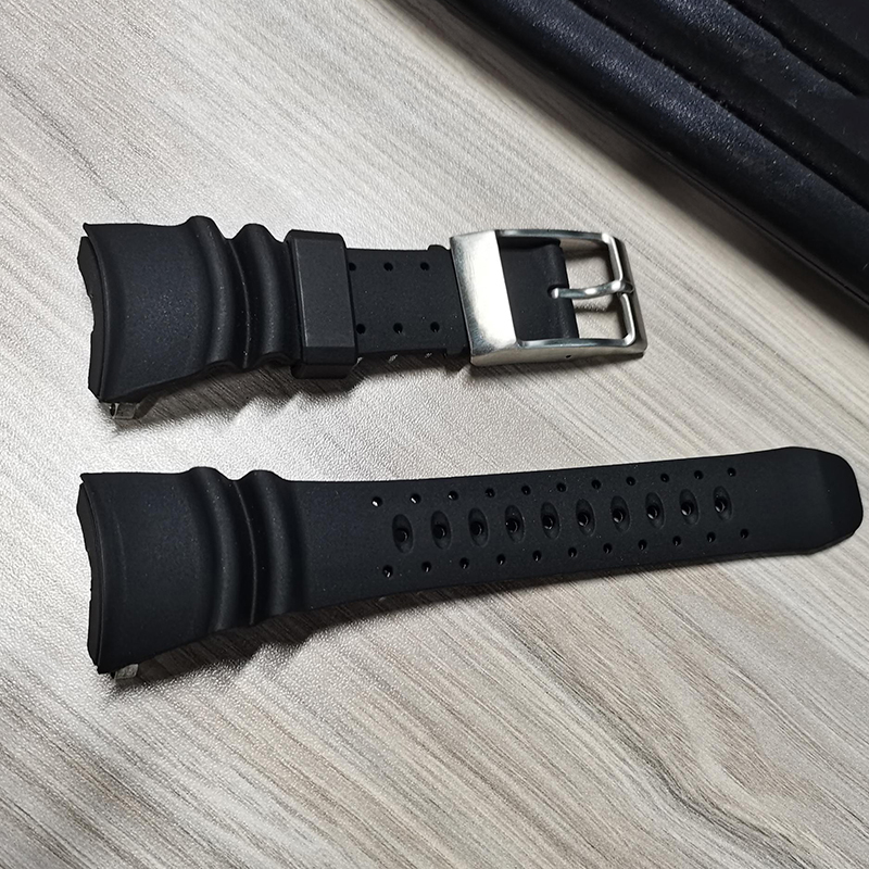 Citizen Watch Promaster - Oddychająca czarna guma Watchband dla Citizen