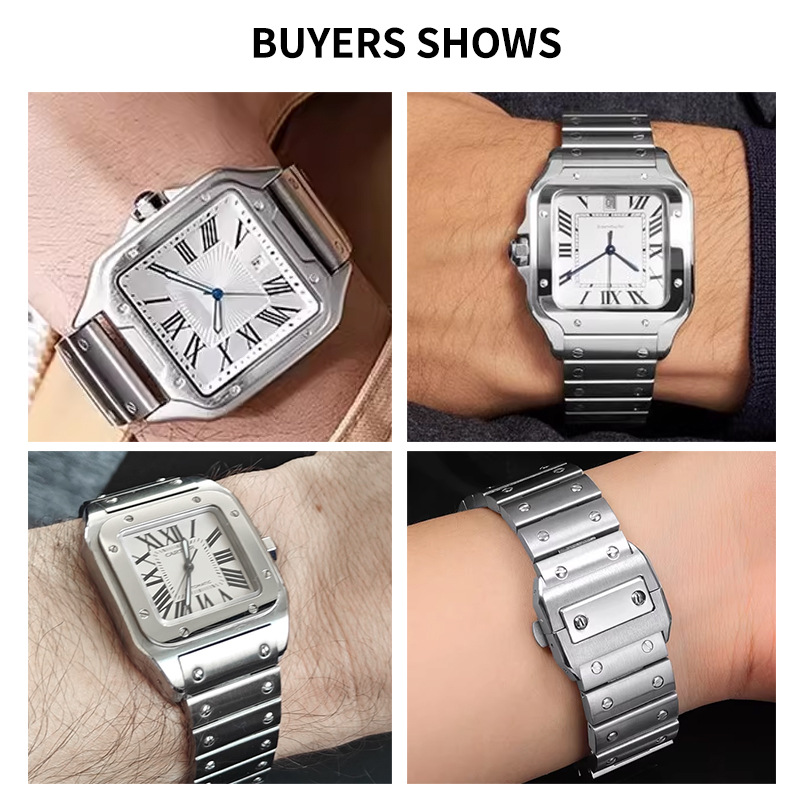 Pasek do zegarka ze stali nier – Cartier Watch Santos recenzja i cena