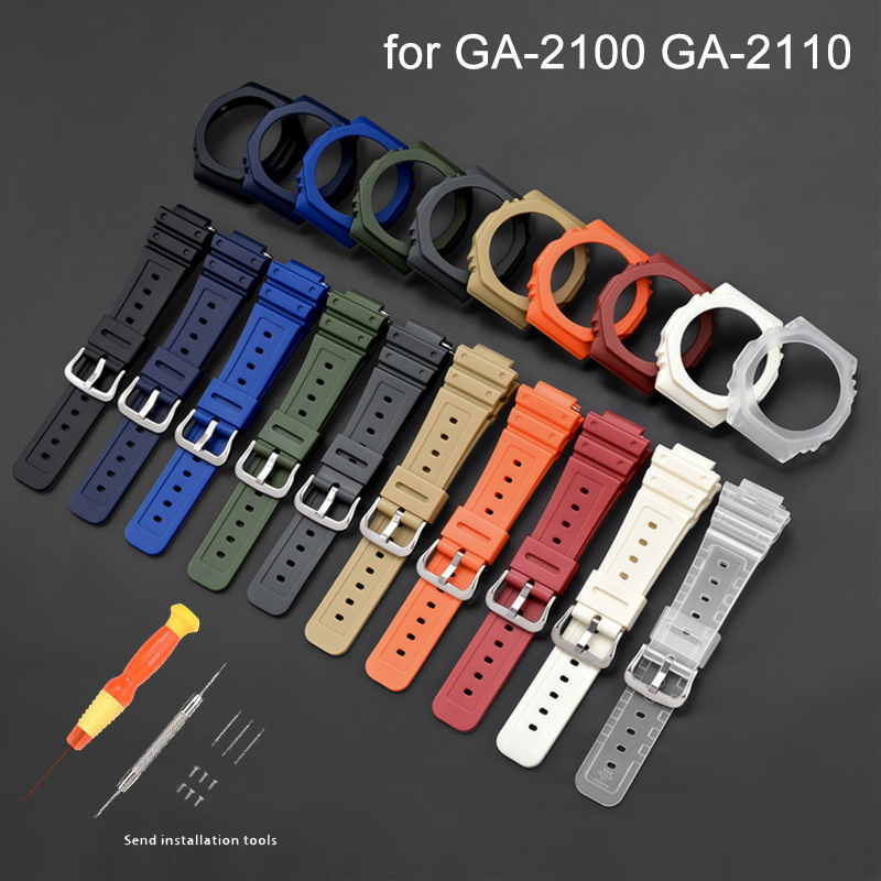 Gumowy pasek do zegarka, etui, – Casio Watch G-Shock Ga-2100 recenzja i cena